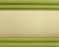 Cassapanca in legno laccato avorio con profilo verde l.120x p.44 h.51 (1348) - Mobili 2G