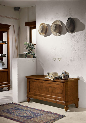 Cassapanca in legno tinta noce noce l.120 x p.45 h.59