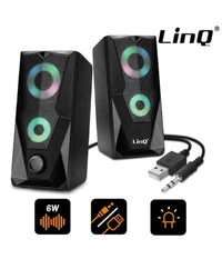 Casse Altoparlanti Stereo Usb 2.0 Con Luci Led Pc Gaming Rgb Speaker Tv Mp3 A5005         