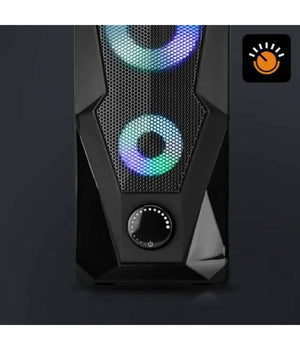 Casse Altoparlanti Stereo Usb 2.0 Con Luci Led Pc Gaming Rgb Speaker Tv Mp3 A5005         