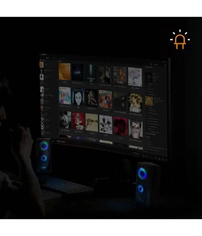 Casse Altoparlanti Stereo Usb 2.0 Con Luci Led Pc Gaming Rgb Speaker Tv Mp3 A5005         