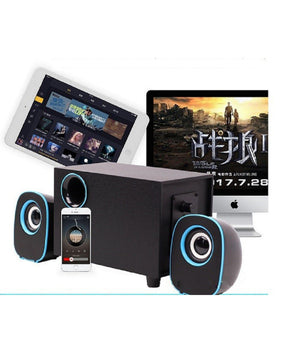 Casse Audio 2.1 Usb Speaker Musica Per Pc Mp3 Tv Aux Desktop Computer Notebook Ft-h3         