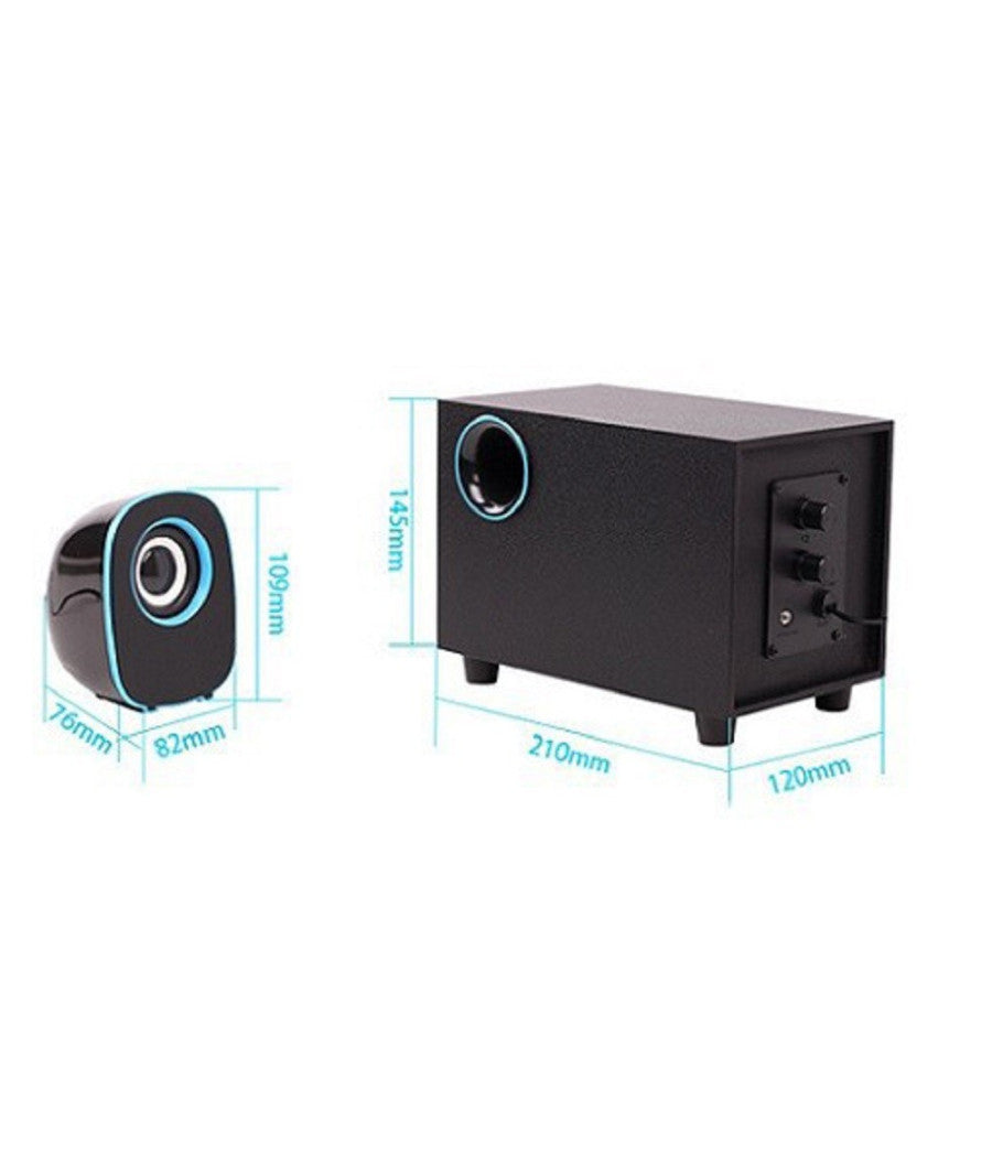 Casse Audio 2.1 Usb Speaker Musica Per Pc Mp3 Tv Aux Desktop Computer Notebook Ft-h3         