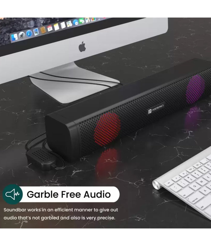 Casse Audio Soundbar Aux Usb Speaker Altoparlanti Con Luce Rgb Per Pc Notebook         