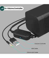 Casse Audio Soundbar Aux Usb Speaker Altoparlanti Con Luce Rgb Per Pc Notebook         