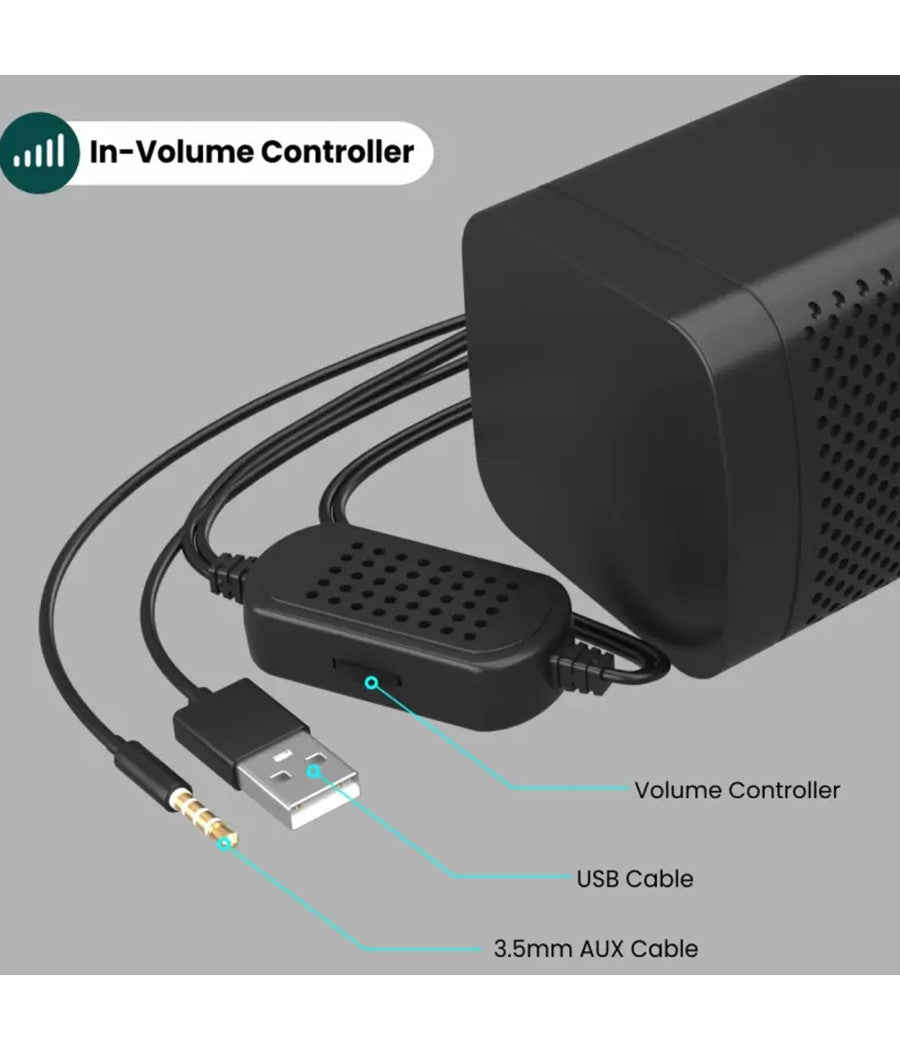 Casse Audio Soundbar Aux Usb Speaker Altoparlanti Con Luce Rgb Per Pc Notebook         