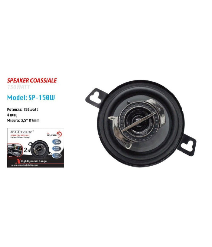 Casse Per Auto 150w 4 Vie Audio Volume Speaker Coassiale Musica Maxtech Sp-150w         
