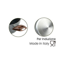 Trade Shop - Casseruola Con 2 Manici Legno Pentola Antiaderente Antigraffio Per Induzione Da ø16 A 24cm -
