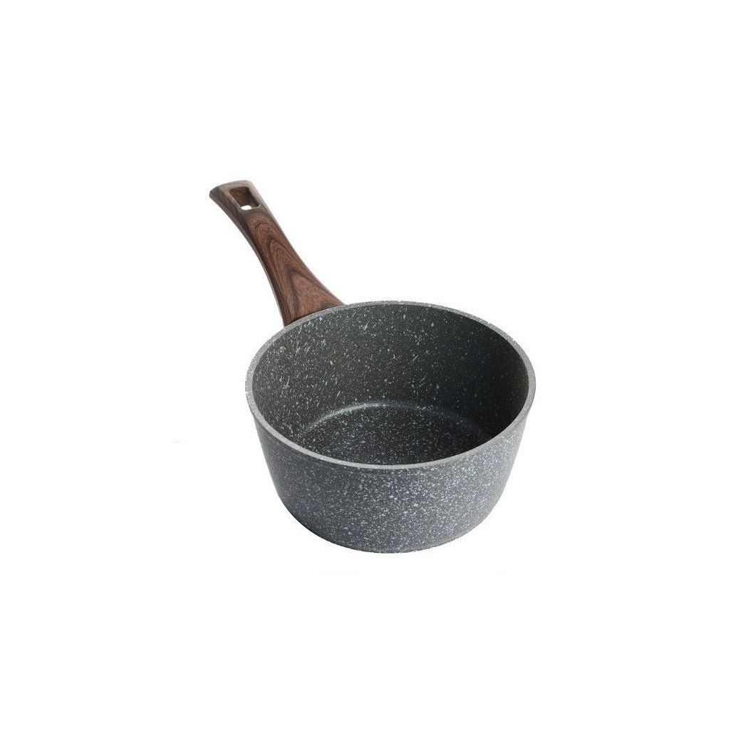 Trade Shop - Casseruola Con Manico Legno Pentola Antiaderente Antigraffio Per Induzione Da ø16 A 20cm -