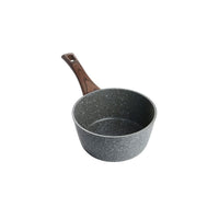 Trade Shop - Casseruola Con Manico Legno Pentola Antiaderente Antigraffio Per Induzione Da ø16 A 20cm -