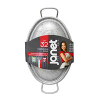 Trade Shop - Casseruola Ovale Con Coperchio 2 Manici 32cm Rivestimento Antiaderente 7 Strati 042771m -