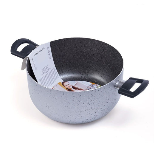 Trade Shop - Casseruola Pentola Con 2 Manici Antiaderente Diametro 14/16/24/26 Cm Utensile Per Cucinare -