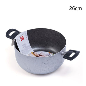 Trade Shop - Casseruola Pentola Con 2 Manici Antiaderente Diametro 14/16/24/26 Cm Utensile Per Cucinare -    -26 Cm   -