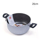 Trade Shop - Casseruola Pentola Con 2 Manici Antiaderente Diametro 14/16/24/26 Cm Utensile Per Cucinare -    -26 Cm   -