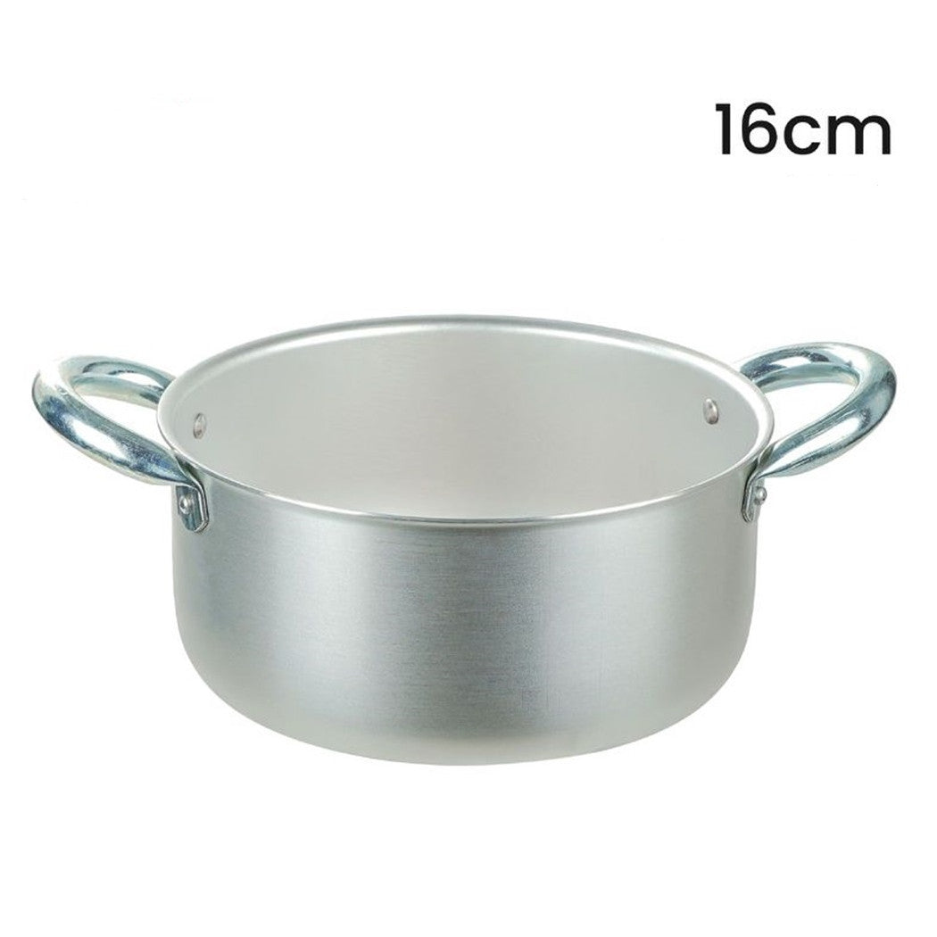 Trade Shop - Casseruola Pentola In Alluminio Con 2 Maniglie Metallo ø16-18 Cm Utensile Per Cucina -