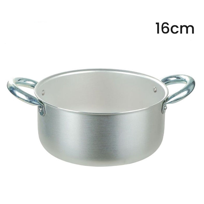 Trade Shop - Casseruola Pentola In Alluminio Con 2 Maniglie Metallo ø16-18 Cm Utensile Per Cucina -
