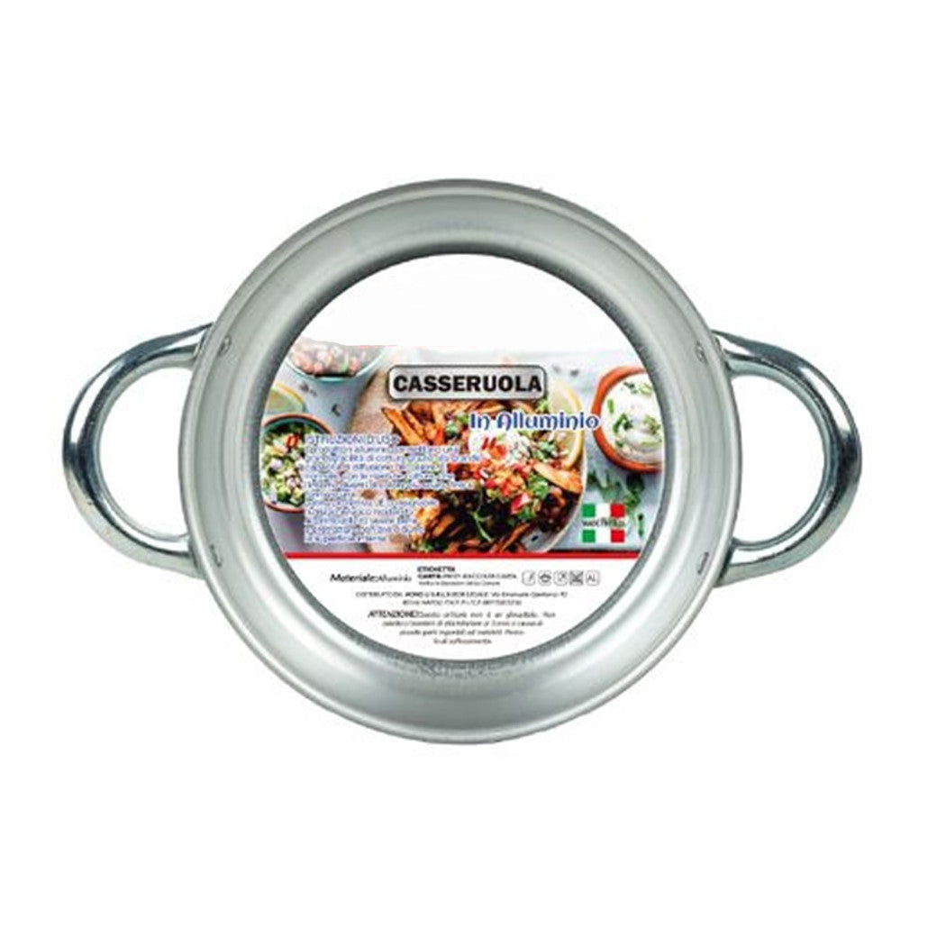 Trade Shop - Casseruola Pentola In Alluminio Con 2 Maniglie Metallo ø16-18 Cm Utensile Per Cucina -