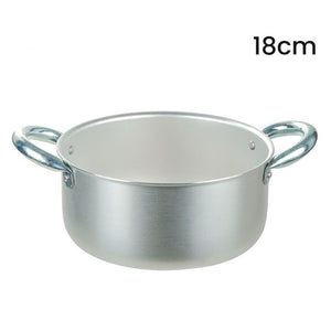 Trade Shop - Casseruola Pentola In Alluminio Con 2 Maniglie Metallo ø16-18 Cm Utensile Per Cucina -