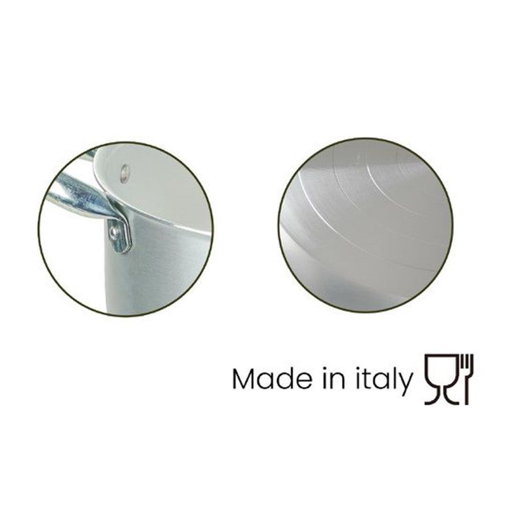 Trade Shop - Casseruola Pentola In Alluminio Con 2 Maniglie Metallo ø16-18 Cm Utensile Per Cucina -