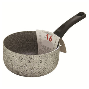 Trade Shop - Casseruola Pentolino Antiaderente Con Manico Ergonomico Da 16-20 Cm Utensile Per Cucina -