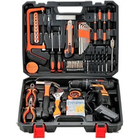 Cassetta attrezzi Completa con Attrezzi da Lavoro con Trapano Avviatore