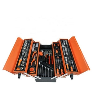 Cassetta Attrezzi Completa Di 85 Utensili A 5 Scomparti Chiavi Cricchetti Pinze         