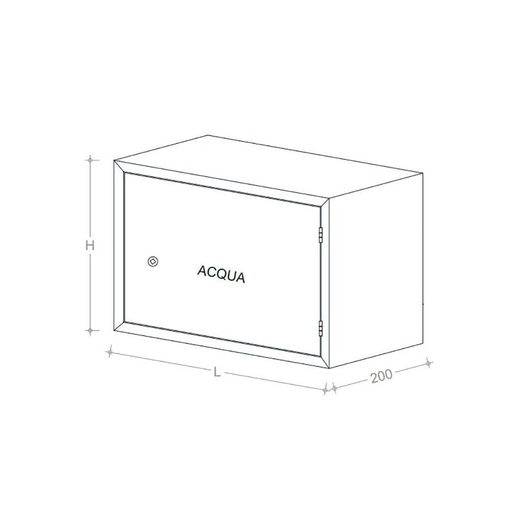 Cassetta cassonetto contenitore zincato per contatore acqua, scegli se  h 60 x l 60 x p 20cm