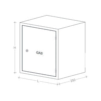 Cassetta cassonetto contenitore zincato per contatore gas, scegli se  h 60 x l 45 x p 25cm