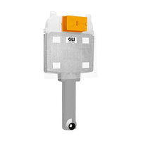 Cassetta da incasso OLI74 Plus doppio scarico con placca nera opaca soft touch