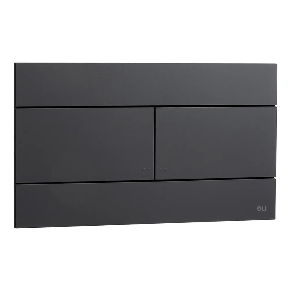 Cassetta da incasso Oli74 Plus doppio scarico con placca wc nero Matt