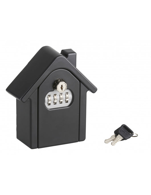 Cassetta portachiavi keybox a forma di casa con combinazione a 4 cifre, 2 chiavi di riserva, nero satinato - THIRARD