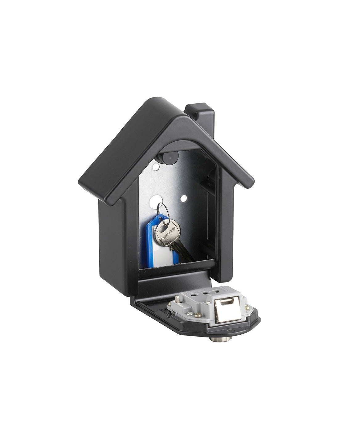 Cassetta portachiavi keybox a forma di casa con combinazione a 4 cifre, 2 chiavi di riserva, nero satinato - THIRARD