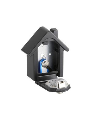 Cassetta portachiavi keybox a forma di casa con combinazione a 4 cifre, 2 chiavi di riserva, nero satinato - THIRARD