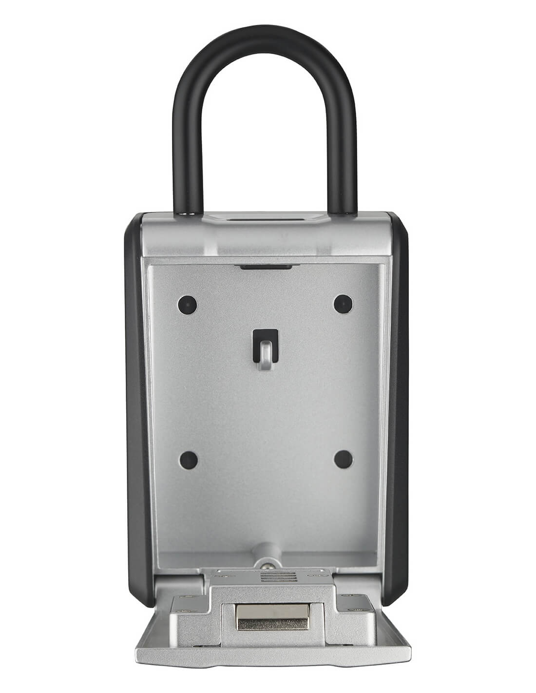 Cassetta portachiavi keybox a combinazione, 4 cifre, ansa in acciaio rimovibile, grigio/nero - THIRARD