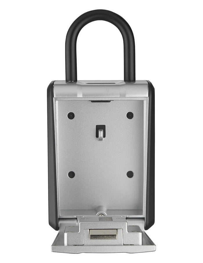 Cassetta portachiavi keybox a combinazione, 4 cifre, ansa in acciaio rimovibile, grigio/nero - THIRARD