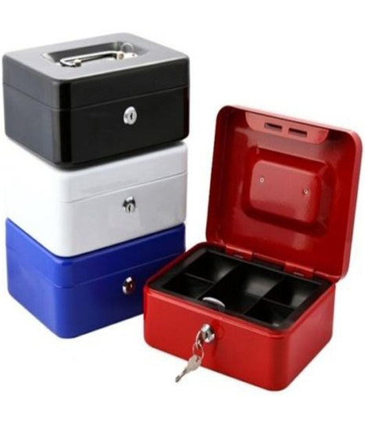 Cassetta Di Sicurezza In Ferro Porta Valori Portamonete Cassetto 125x95x60 Mm         