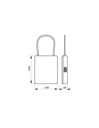 Cassetta di sicurezza con cavo, chiudibile con combinazione modificabile, 3 cifre - THIRARD