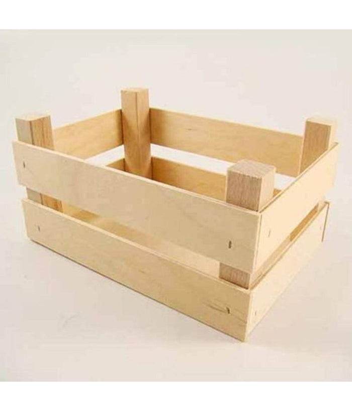 Cassetta In Legno Portafrutta Porta Oggetti Porta Pane Cestino 20 X 14 Cm         