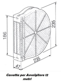Avvolgitore Tapparelle Universale Kit Completo Placca e Cassetta da metri 10 placca avorio