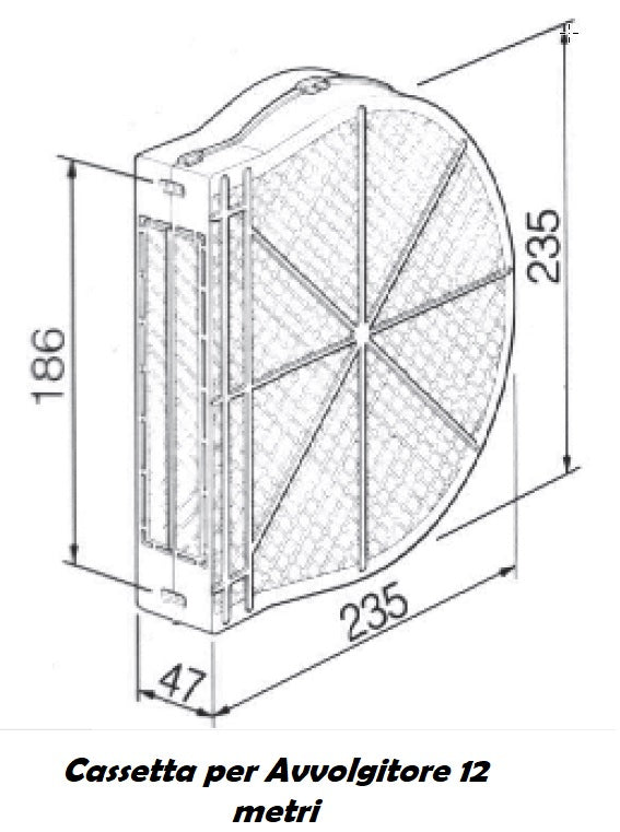 Avvolgitore Tapparelle Universale Kit Completo Placca e Cassetta da metri 10 placca avorio