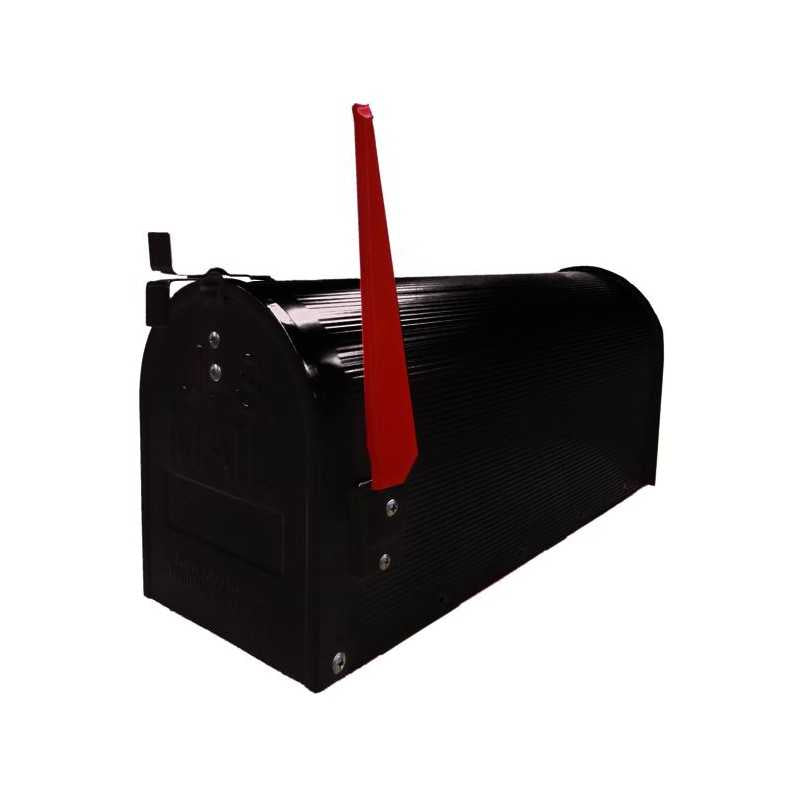 Cassetta per Lettere America Alluminio Senza Palo Nero