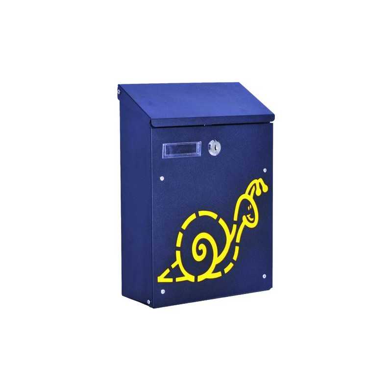 Cassetta per Lettere Blinky Lumaca Acciaio Nero 21X8,5X30H