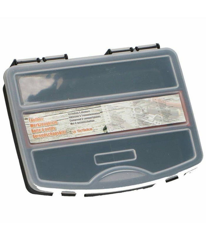 Cassetta Porta Attrezzi Utensili Valigetta Plastica Scomparti E Manico 15x19x4cm         