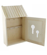 Cassetta Porta Chiavi Postale Legno Portachiavi Appendichiavi Key Box Decoupage         