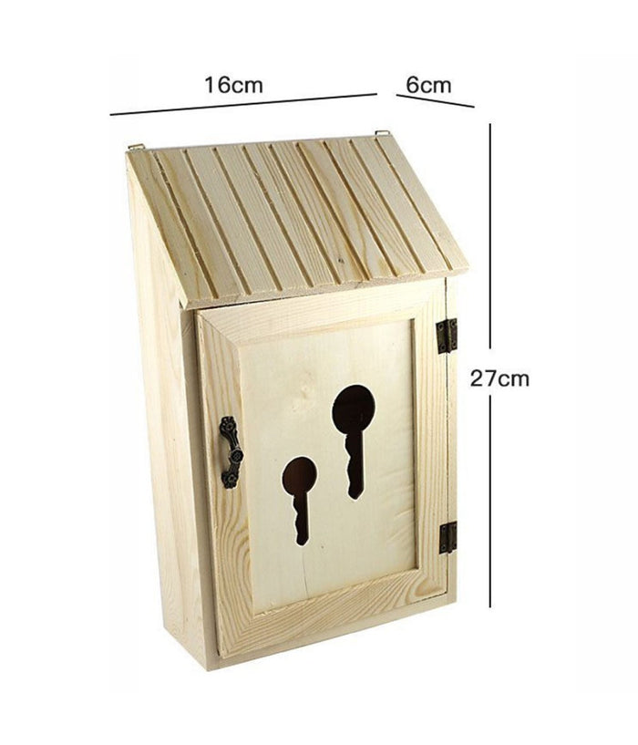 Cassetta Porta Chiavi Postale Legno Portachiavi Appendichiavi Key Box Decoupage         