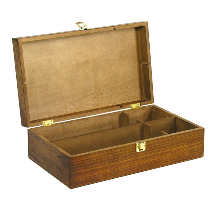 Cassetta portabottiglie noce chiaro 2 posti cm 36x21h11