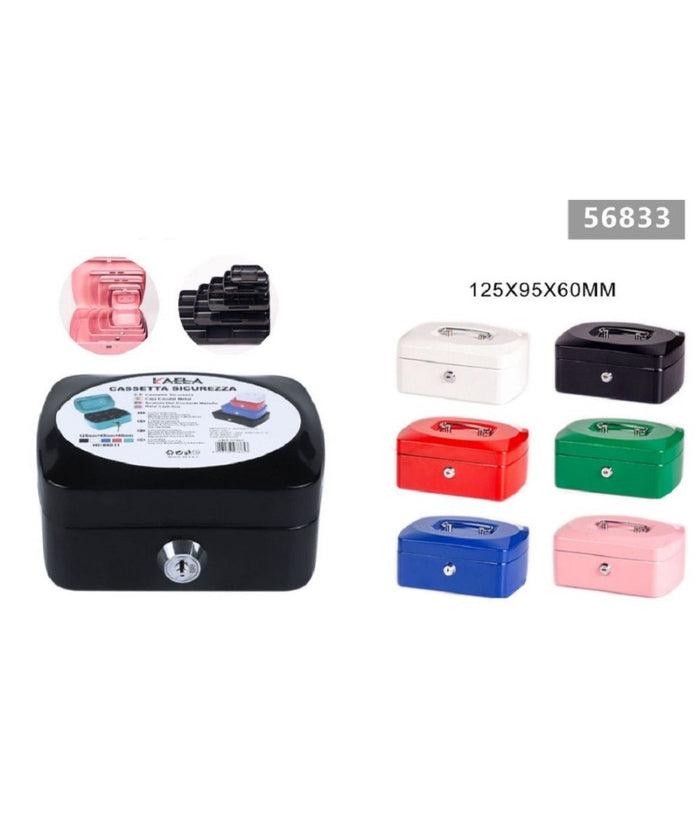 Cassetta Portavalori Cassaforte Di Sicurezza In Metallo Chiavi 125x95x60mm 56833         