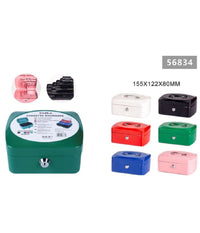 Cassetta Portavalori Cassaforte Di Sicurezza In Metallo Chiavi 15x12x8 Cm 56834         