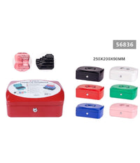 Cassetta Portavalori Cassaforte Sicurezza In Metallo Chiavi 25 X 19 X 9 Cm 56836         