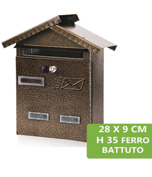 Cassetta Posta Postale In Ferro Battuto Verniciato Buca Lettere 28x35x9cm         